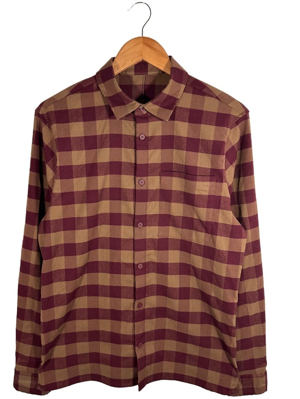 Lululemon Masons Peak Flannel Shirt Red / Brown Size Mens M